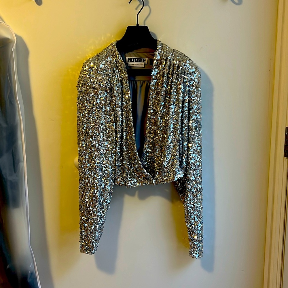 ROTATE BIRGER CHRISTENSEN  Aurelia sequin-embellished blouse